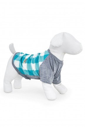 pijama para cachorro pets xadrez verde agua modelo familia 2021 roupa para cachorro 1