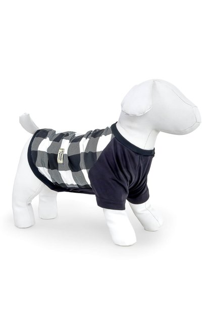 pijama para cachorro pets xadrez preto modelo familia 2021 roupa para cachorro 1