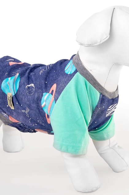 pijama para cachorro e donos estampado planetas em algodao mania pijamas 1
