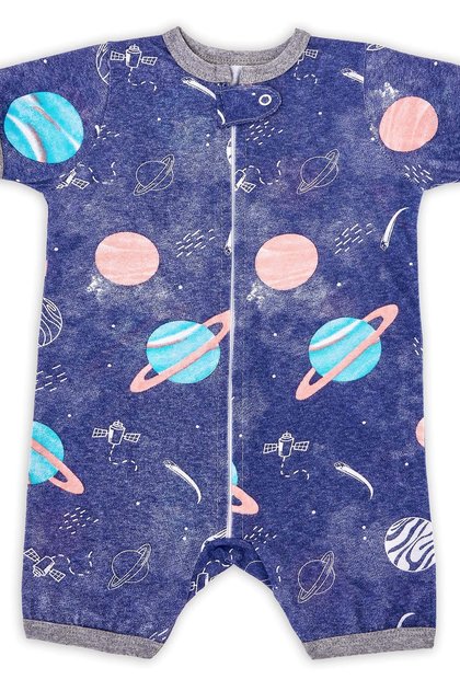 pijama para bebe macacao manga curta em algodao planetas mania pijamas 1