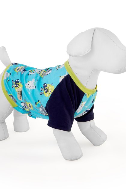 pijama para cachorro e dono monstrinhos coloridos mania pijamas 1