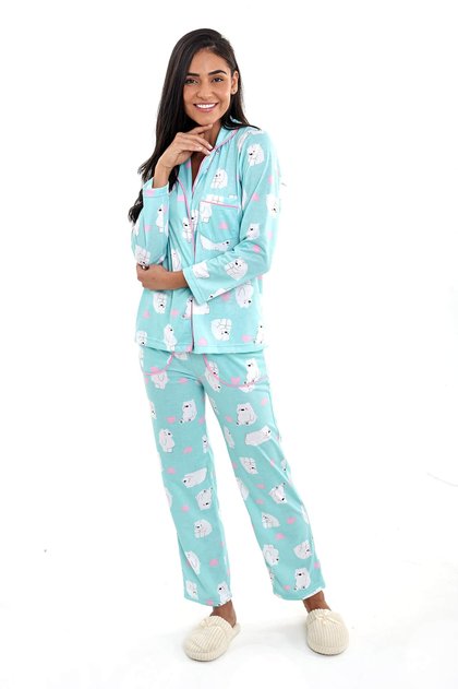 pijama americano feminino longo mania pijamas 6