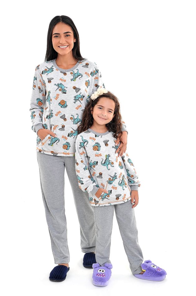 pijama mae e filha flanelado mania pijamas 1