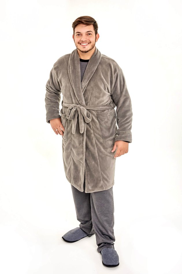 roupao peluciado masculino longo de inverno mania pijamass 2