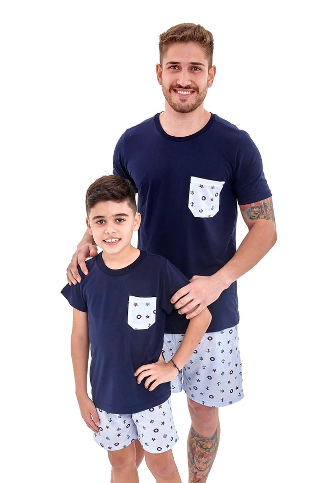 pijamas pai e filho ancoras nautico mania pijamas 2