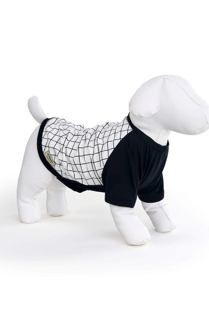 pijama para cachorro xadrez grid 2