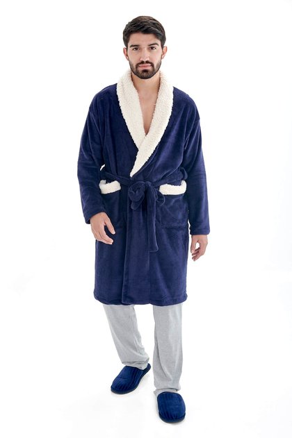 roupao masculino peluaciado fleece longo com carapinha soft 2