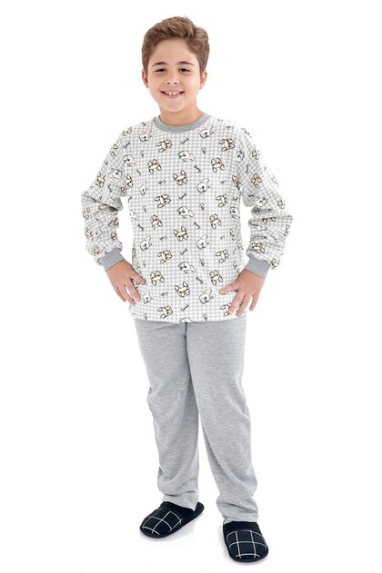 pjama flanelado infantil masculino menino estampa dogs 3