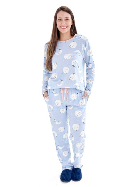 pijama feminino inverno estampado luas mania pijamas 5