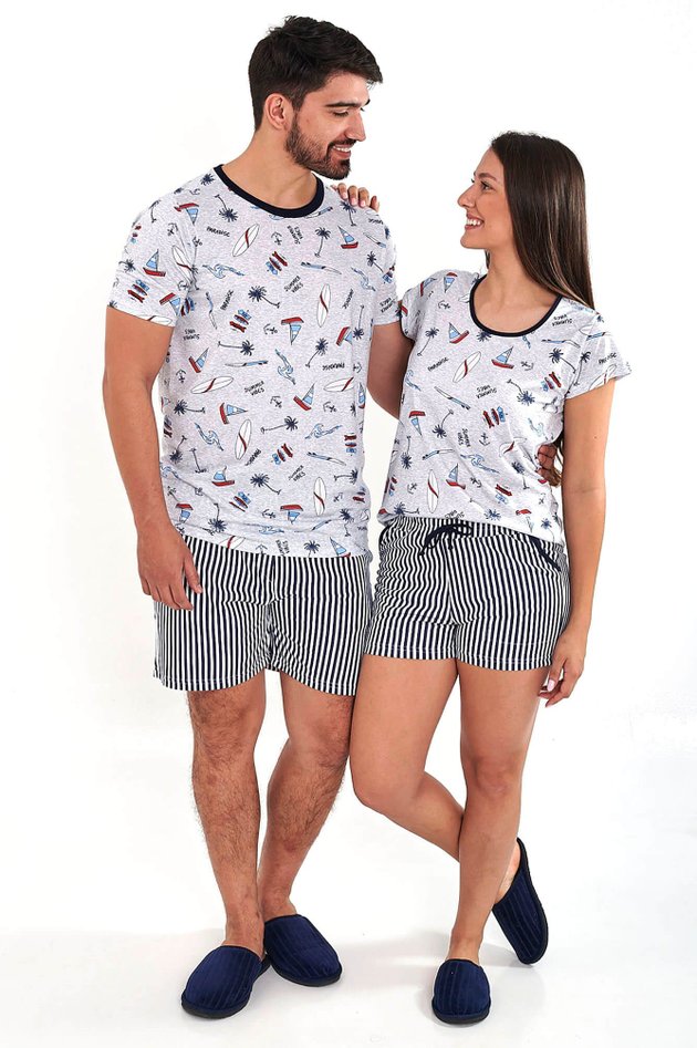 kit pijamas casal combinando curto summer vibes mania pijamas 1