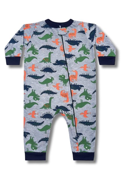 pijama macacao bebe comprido longo dinossauros marinho mania pijamas 2
